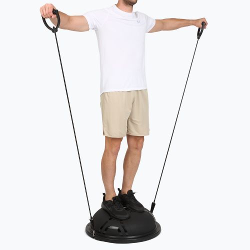 Gymnastická lopta XTREXO proFIT s gumami čierna