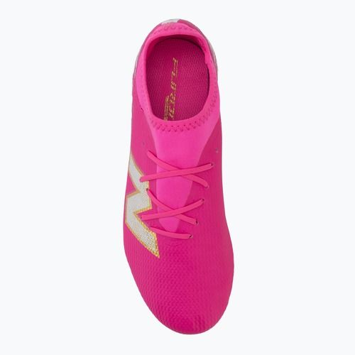 Detské kopačky New Balance Furon Team V8 FG pink heat/sea salt/gold metallic