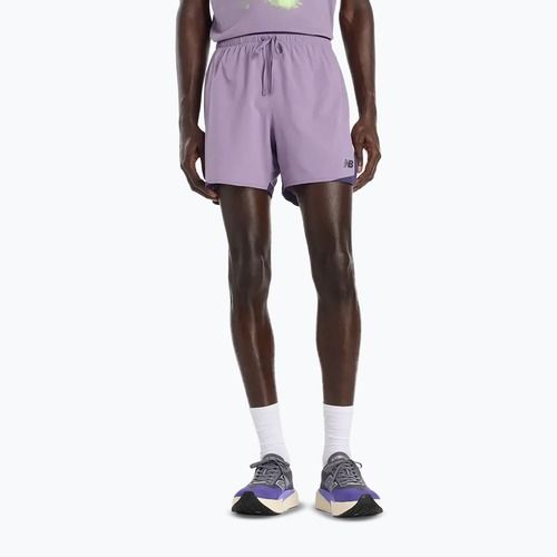 Pánske bežecké šortky New Balance Run Essentials 5" candied violet