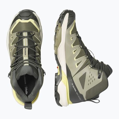 Pánske trekingové topánky Salomon X Ultra 360 Edge Mid GTX olive night/aloe