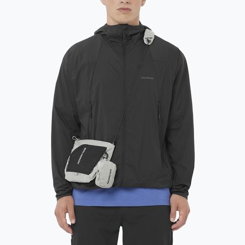 Pánska vetrovka Salomon Outwind Full Zip deep black