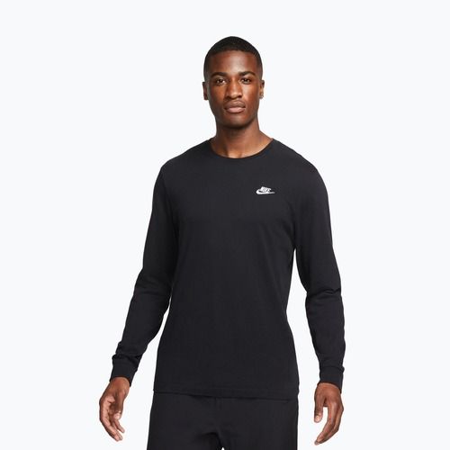 Pánske tričko longsleeve Nike Sportswear Club black/white