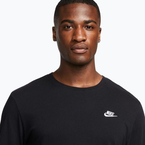 Pánske tričko longsleeve Nike Sportswear Club black/white