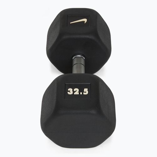 Pogumovaná činka Nike Strength Hex Dumbbell 32,5 kg black/white