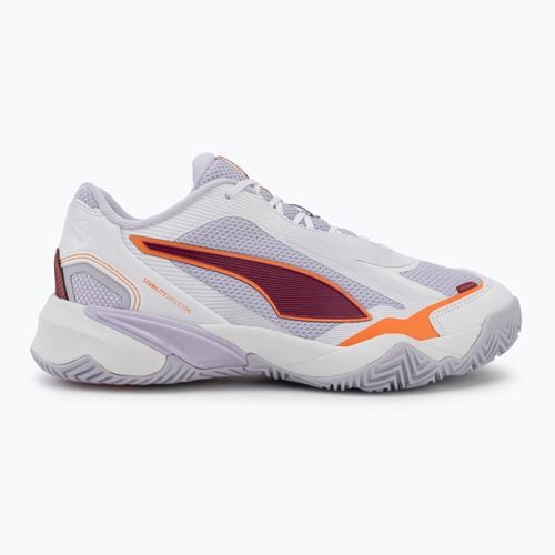 Dámske hádzanárske topánky PUMA Solarstrike 4 puma white/heat fire/lilac crush berry