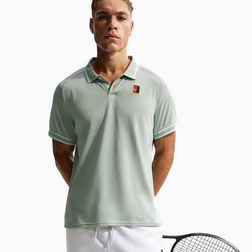 Pánske tenisové tričko Nike Court Heritage Polo steam