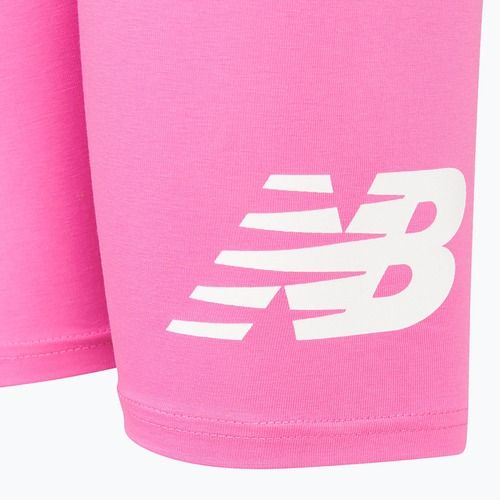 Detské šortky New Balance Stacked Logo Cycle pink satin