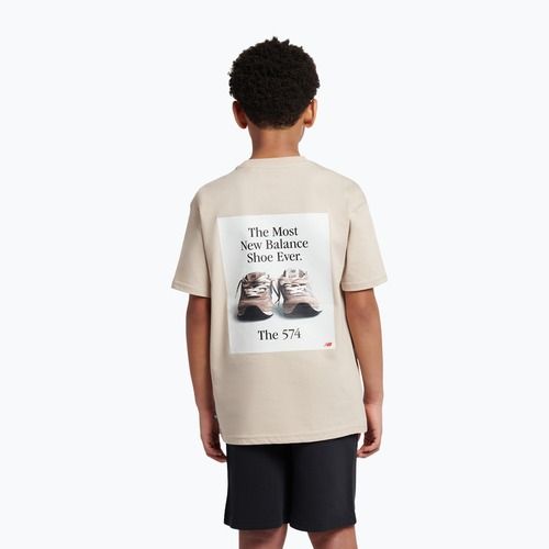 Detské tričko New Balance 574 Shoe Graphic Tee timberwolf