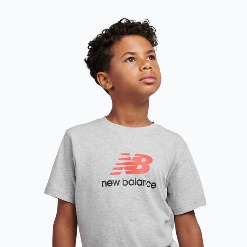Detské tričko New Balance Jersey Stacked Logo Tee athletic grey heather