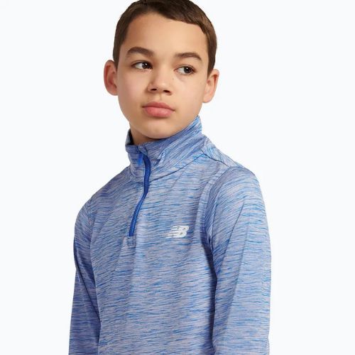 Detská mikina New Balance Athletics Quarter Zip Funnel blue gemstone