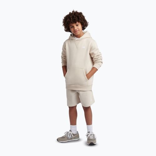 Detská mikina New Balance French Terry Small Logo Hoodie timberwolf