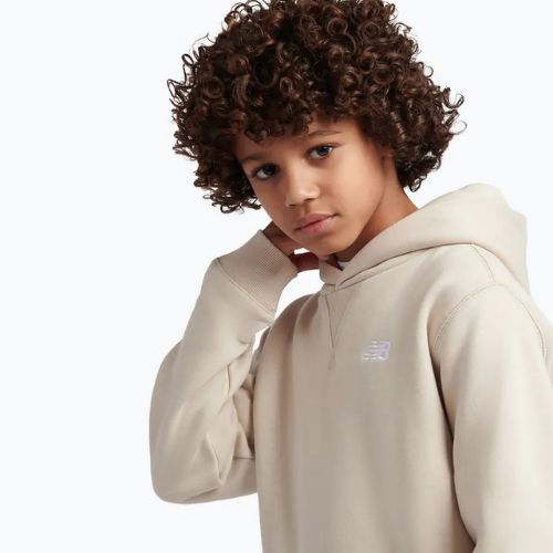 Detská mikina New Balance French Terry Small Logo Hoodie timberwolf