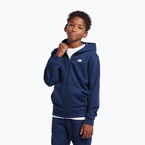 Detská mikina New Balance French Terry Small Logo Full Zip Hoodie nb navy