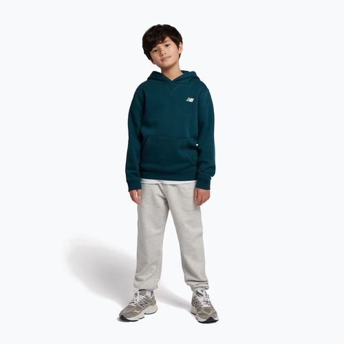 Detská mikina New Balance Brush Back Small Logo Hoodie medusa green
