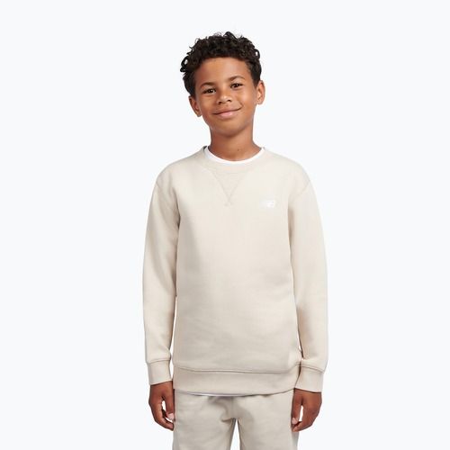 Detská mikina New Balance Brush Back Small Logo Crew timberwolf