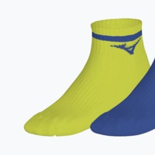 Ponožky Mizuno Training Mid With Line 3 pairs lightning yellow/ultramarine