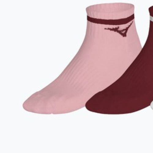 Ponožky Mizuno Training Mid With Line 3 pairs pinkesque/lava falls/white