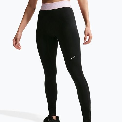 Dámske legíny Nike Pro Mid-Rise Full black/pink foam/white