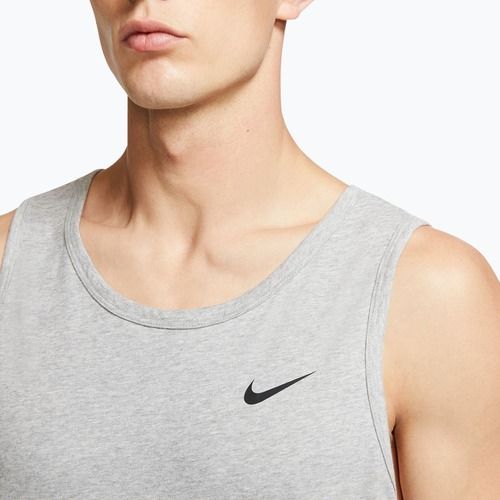 Pánske tréningové tričko Nike Dri-Fit TT dark grey heather/black