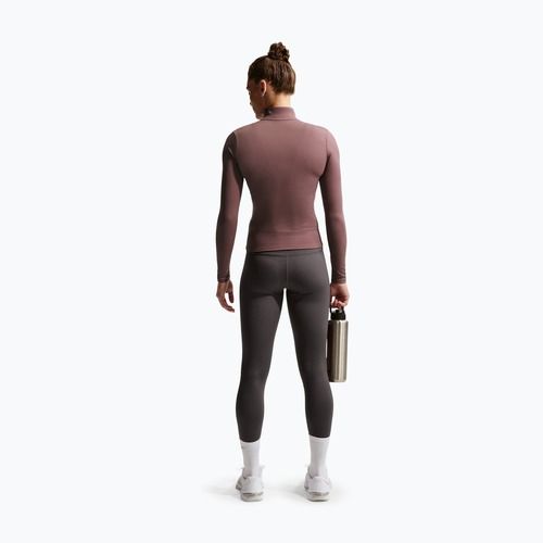 Dámska tréningová mikina Nike One Fitted Dri-Fit Full-Zip burgundy tattoo/white