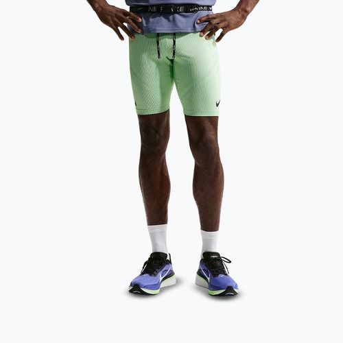 Pánske tréningové legíny Nike AeroSwift Dri-Fit ADV 1/2 Tights lime blast/steam/light silver/black