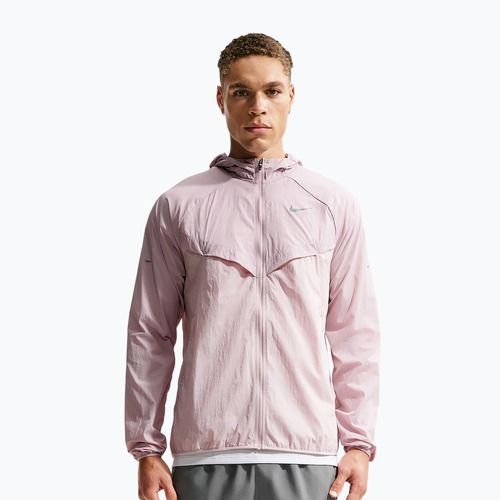 Pánska bežecká bunda Nike Stride Repel UV particle rose/silt red