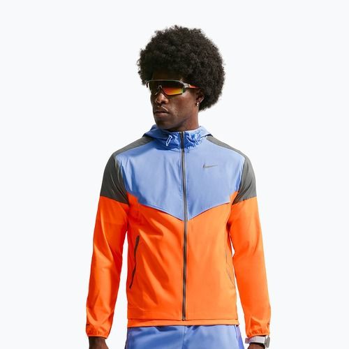 Pánska bežecká bunda Nike Impossibly Light Windrunner total orange/royal pulse/smoke grey