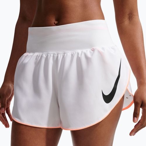Dámske bežecké šortky Nike Tempo Swoosh Dri-Fit Mid-Rise Brief-Lined white/orange pulse/black