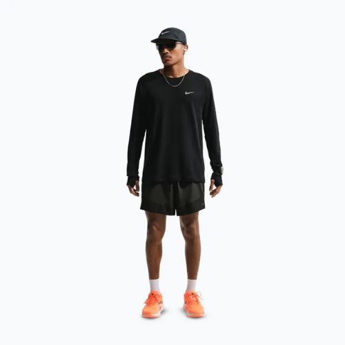 Pánske bežecké šortky Nike Stride Dri-Fit Brief-Lined 5" off noir/black/black