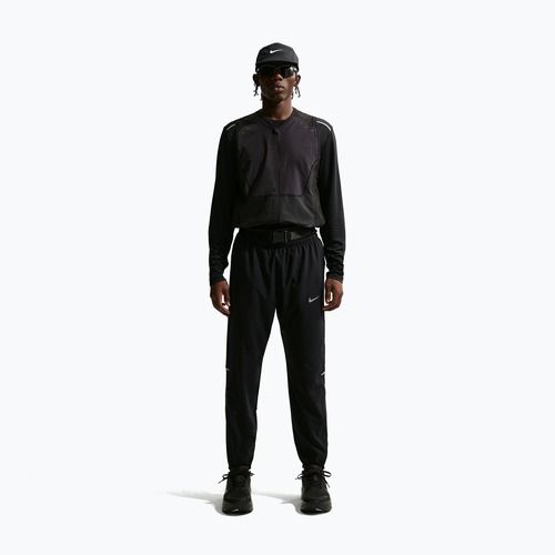 Pánske bežecké nohavice Nike Miler Dri-Fit Woven black/black