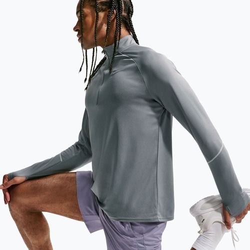 Pánska bežecká mikina Nike Miler Dri-Fit UV 1/2 Zip smoke grey