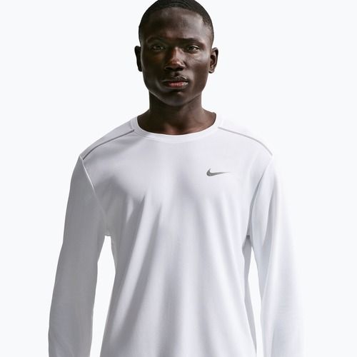 Pánske bežecké tričko longsleeve Nike Miler Dri-Fit UV white