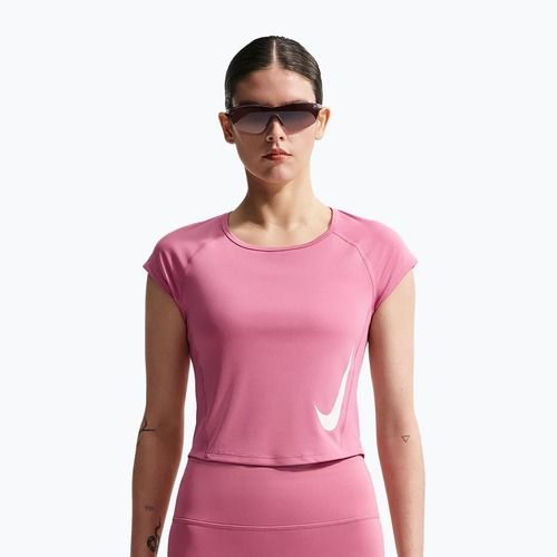 Dámske bežecké tričko Nike Swoosh Run Dri-Fit peony/photon dust/white