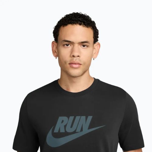 Pánske bežecké tričko Nike Dri-Fit Running black/mineral slate