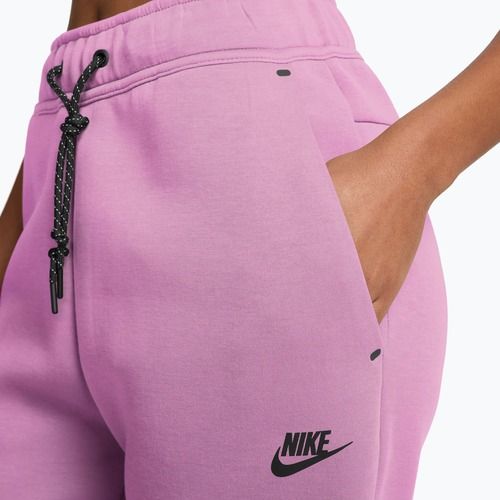 Dámske nohavice Nike Sportswear Tech Fleece Mid-Rise light magenta/black