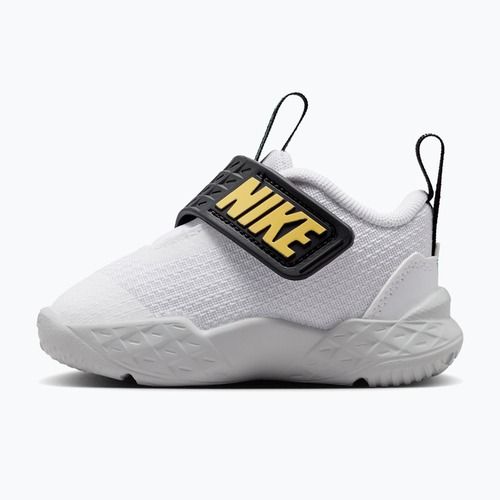 Detské topánky Nike Team Hustle D 12 white/black/clear emerald/topaz gold