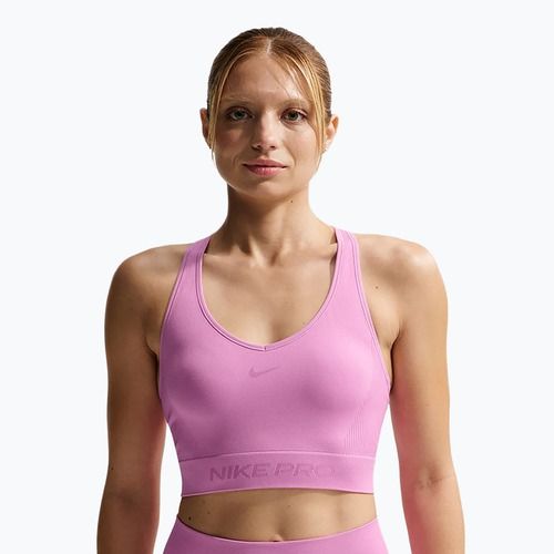 Tréningové tričko top Nike Pro Seamless Dri-Fit Cropped light magenta