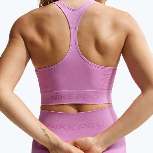 Tréningové tričko top Nike Pro Seamless Dri-Fit Cropped light magenta