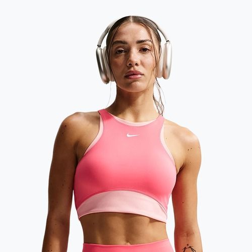Fitness podprsenka Nike One Medium Support Sea coral/bleached coral/white