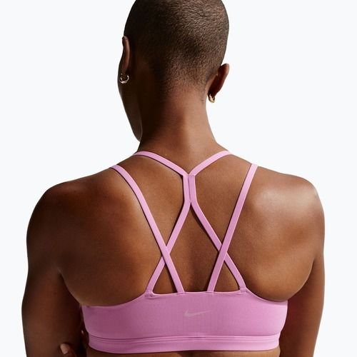 Fitness podprsenka Nike Zenvy Strappy Light-Support light magenta/white