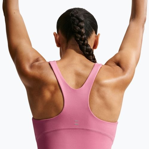 Pánske bežecké tričko Nike Tempo Medium Support Cropped Sports Bra peony