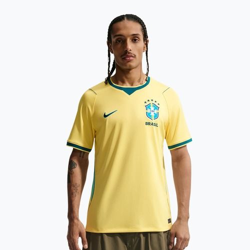 Pánsky futbalový dres Nike Brazil 2026 Stadium Home Soccer Replica canary/light mint/geode teal