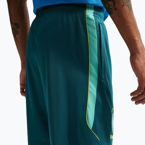 Pánske futbalové šortky Nike Brazil Strike geode teal/light mint/midwest gold