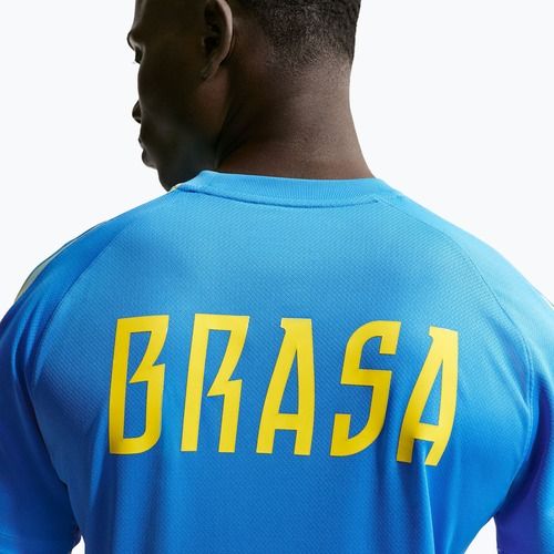 Pánsky futbalový dres Nike Brazil Strike light photo blue/light mint/midwest gold