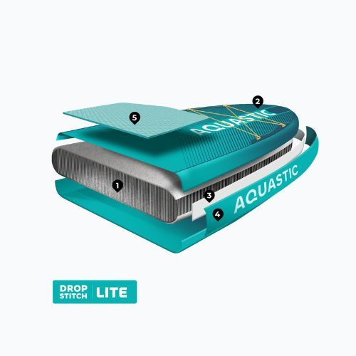 Súprava doska SUP nafukovacia AQUASTIC Perth 10'8" allround green