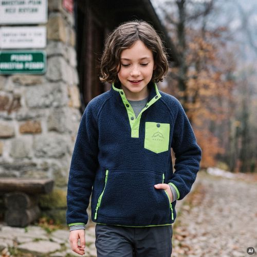 Detská fleece mikina KADVA RODIA JR modrá
