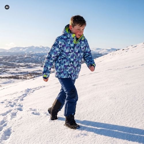 Komplet lyžiarskych detí KADVA Skiki KDG WP 5K/3K tmavomodrý
