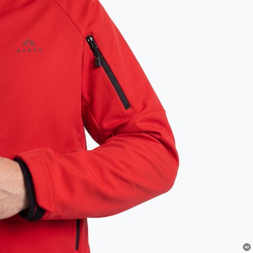 Pánska trekkingová bunda KADVA Arix WP 5K/3K softshell hybrid červená