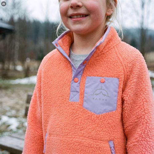 Detská fleece mikina KADVA RODIA KDG oranžová