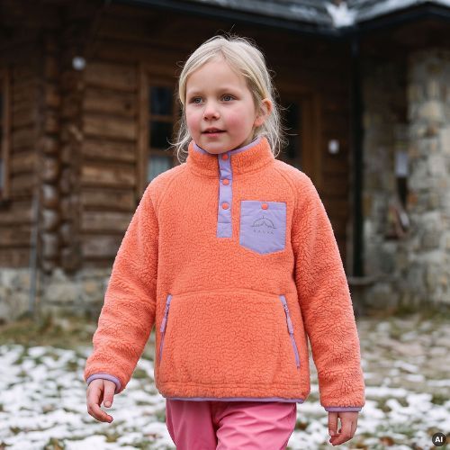 Detská fleece mikina KADVA RODIA KDG oranžová